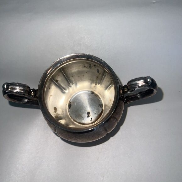 Vintage Sugar Bowl Silver Plate Unmarked - Picture 3 of 13